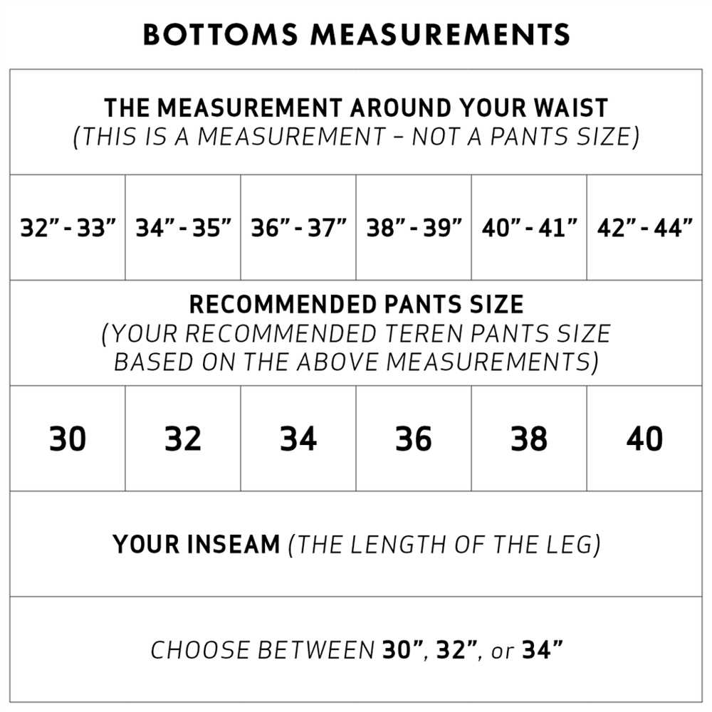 Understanding pant size measurements