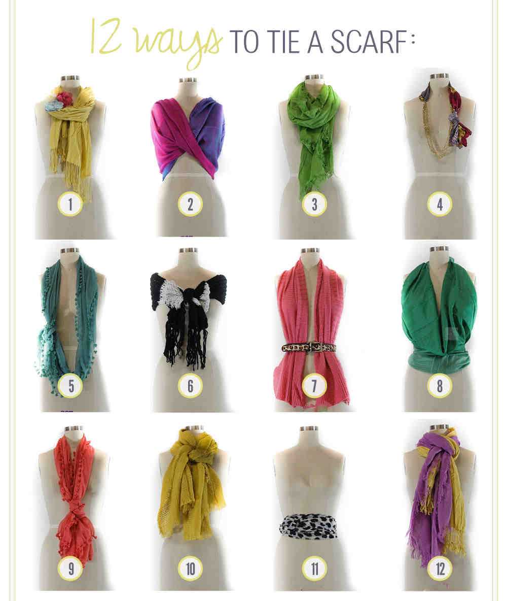 How to wear a scarf around your waist