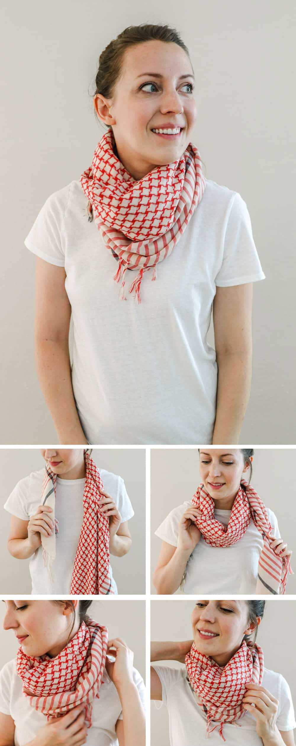How to wear a scarf as a wrap