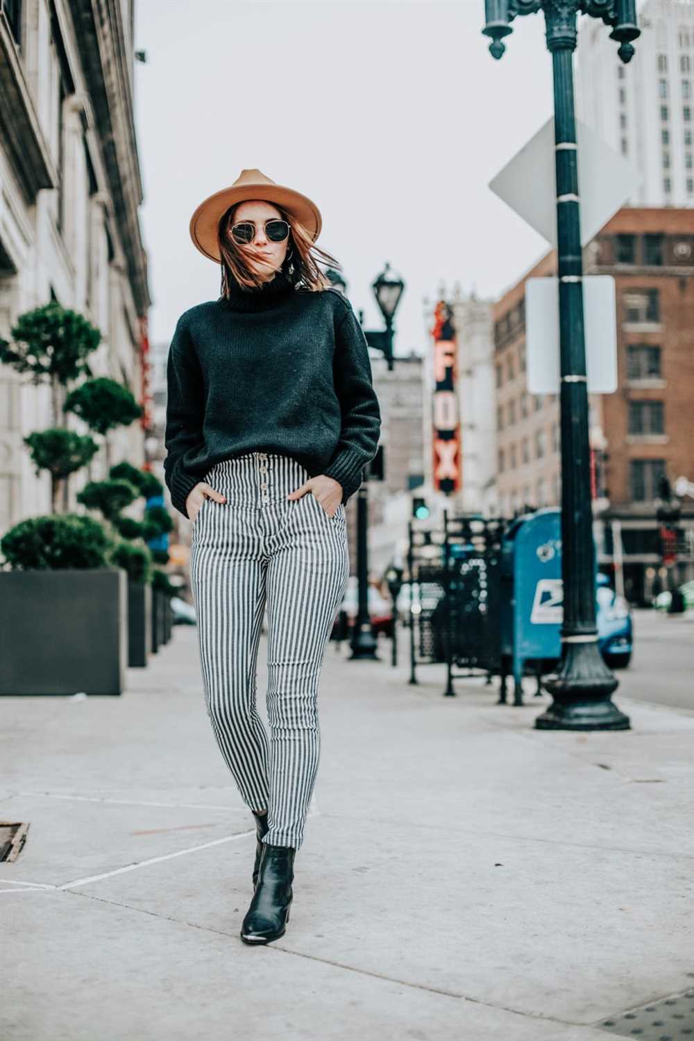 Dressing up for special occasions with black and white striped pants