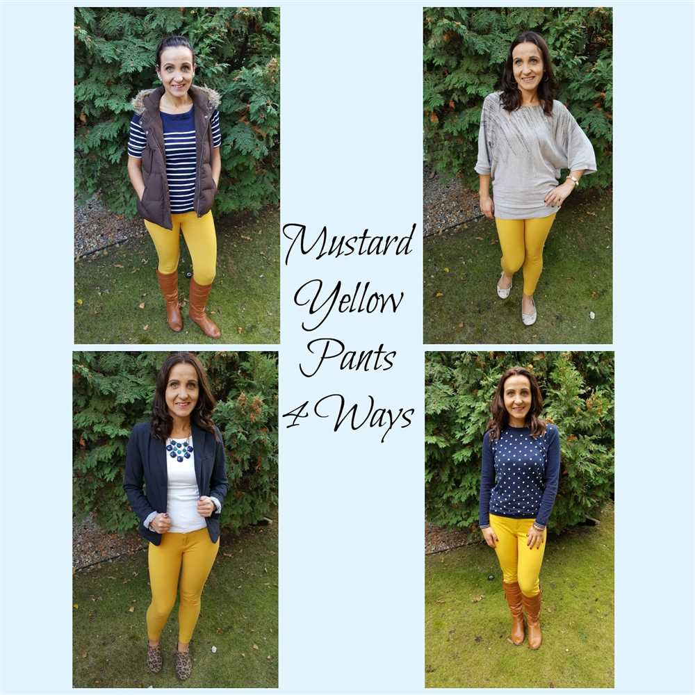 How to wear mustard pants