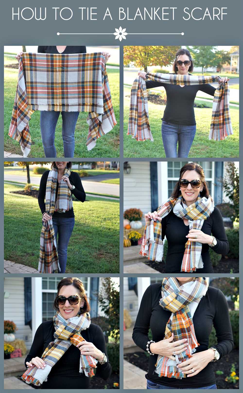 How to wear oversized scarf