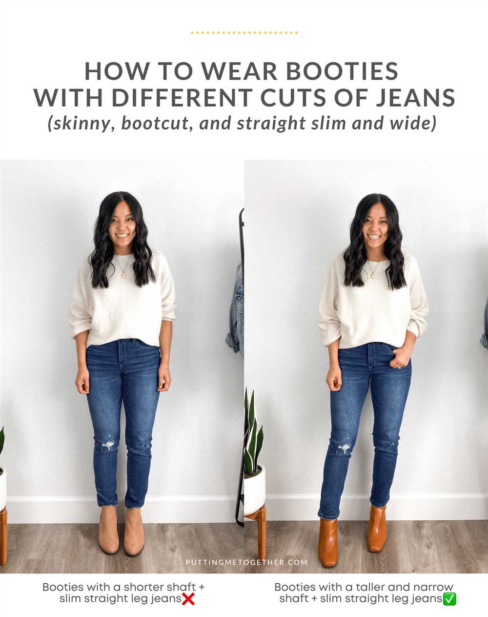 Adding layers to your outfit with straight leg jeans and ankle boots